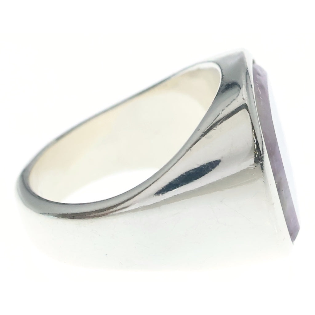 NO BRAND(ノーブランド) 【HATTON LABS】ハットンラブス Lepidolite Signet Ring レピドライト シグネット サファイア付き リング シルバー/パープル