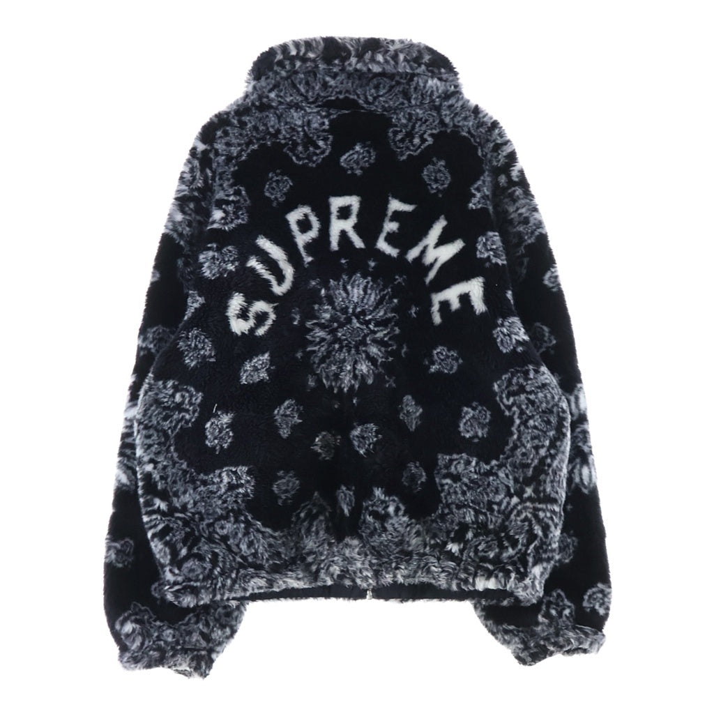 SUPREME(シュプリーム) 21SS Bandana Faux Fur Bomber Jacket ペイズリー ファージャケット ブラウン