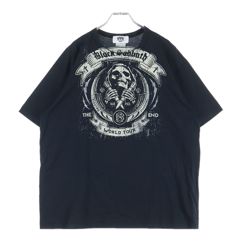eYe COMME des GARCONS JUNYA WATANABE MAN(アイ コム デ ギャルソン ジュンヤ ワタナベ マン) スカルプリント コットンクルーネック半袖Tシャツ カットソー ブラック WI-T902 WI-T902-100-1-5