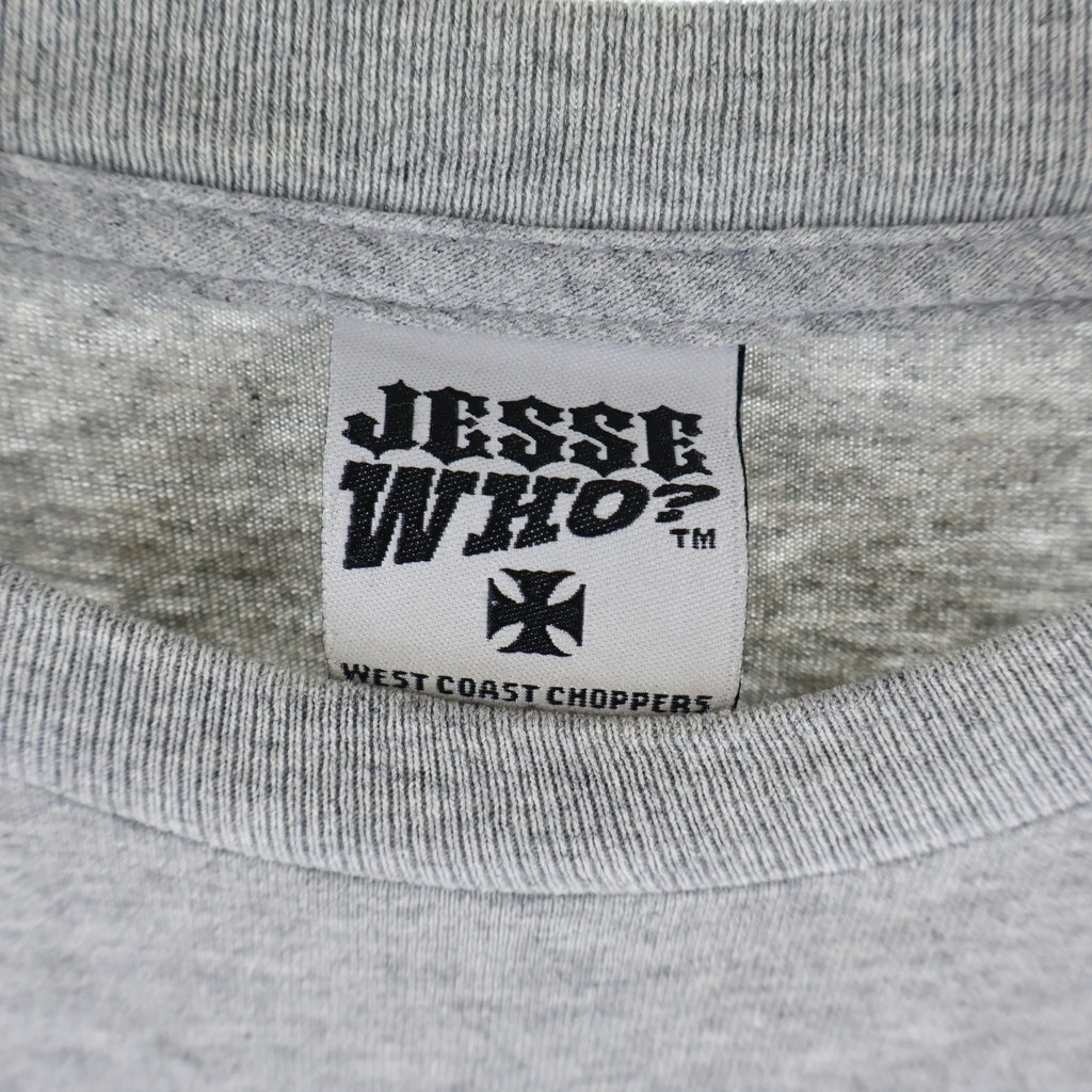 VINTAGE(ヴィンテージ) 00s West Coast Choppers ウエストコーストチョッパーズ アイアンクロス バイク 両面プリント 長袖Tシャツ カットソー グレー