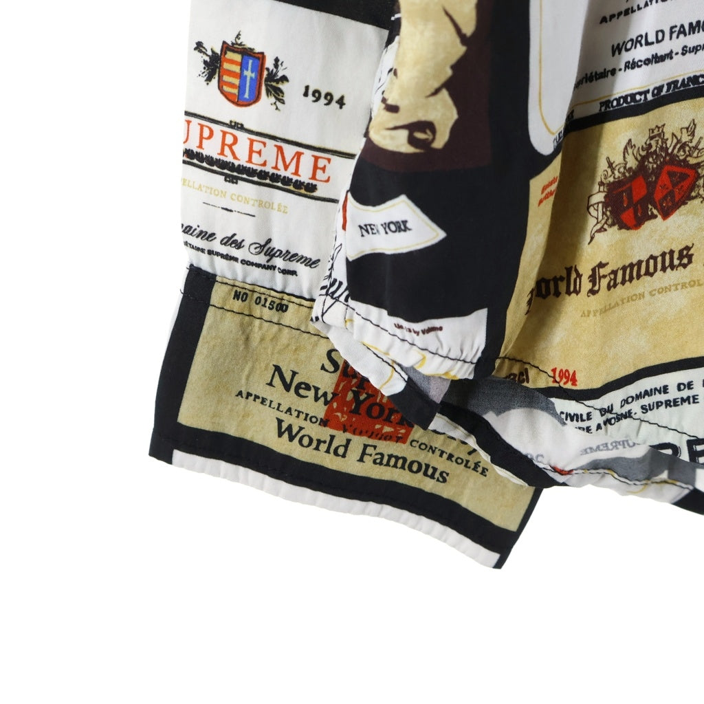 SUPREME(シュプリーム) 24AW Label Shirt ラベルシャツ 長袖総柄シャツ ホワイト