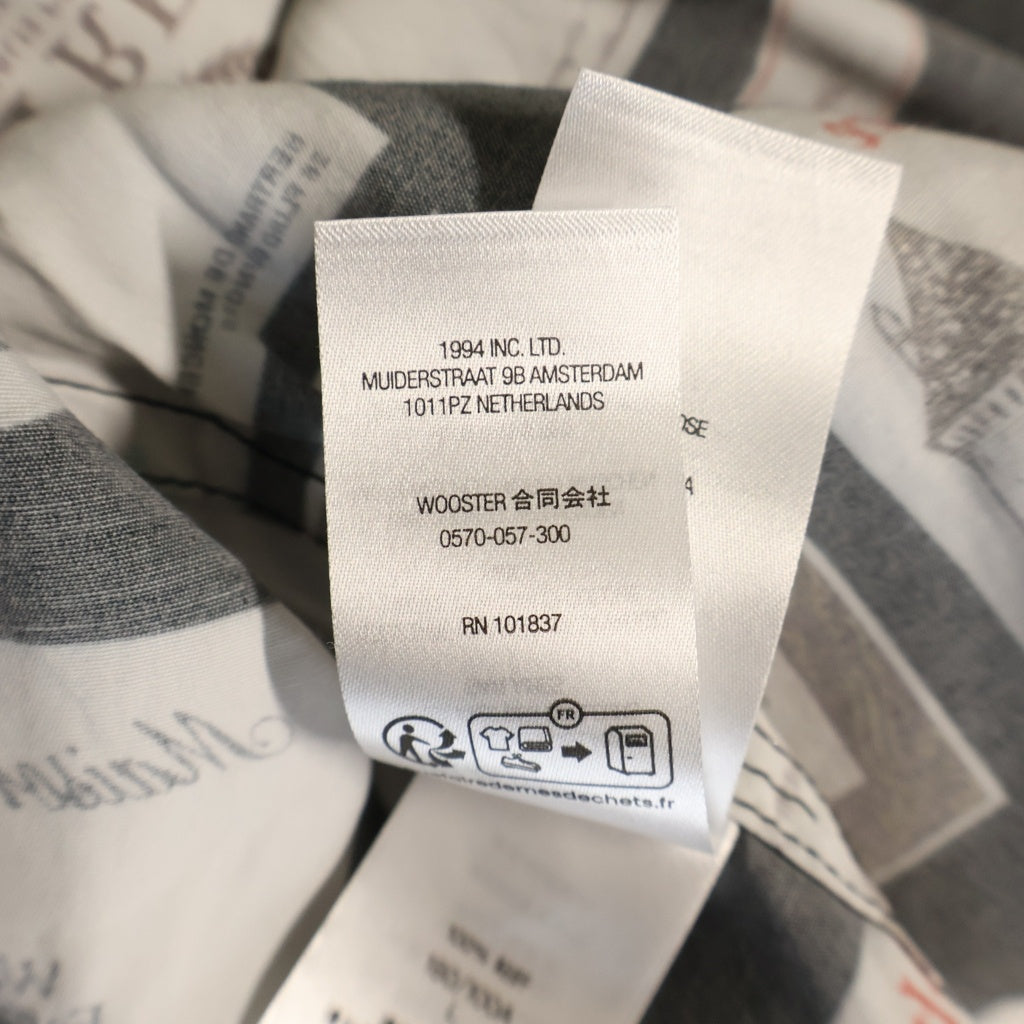 SUPREME(シュプリーム) 24AW Label Shirt ラベルシャツ 長袖総柄シャツ ホワイト