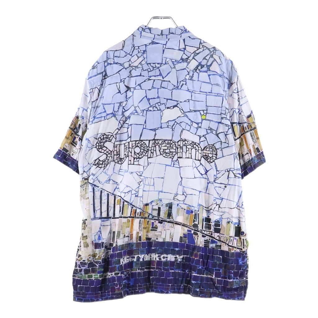 SUPREME(シュプリーム) 24SS Mosaic S/S Shirt モザイク 半袖開襟シャツ ブルー