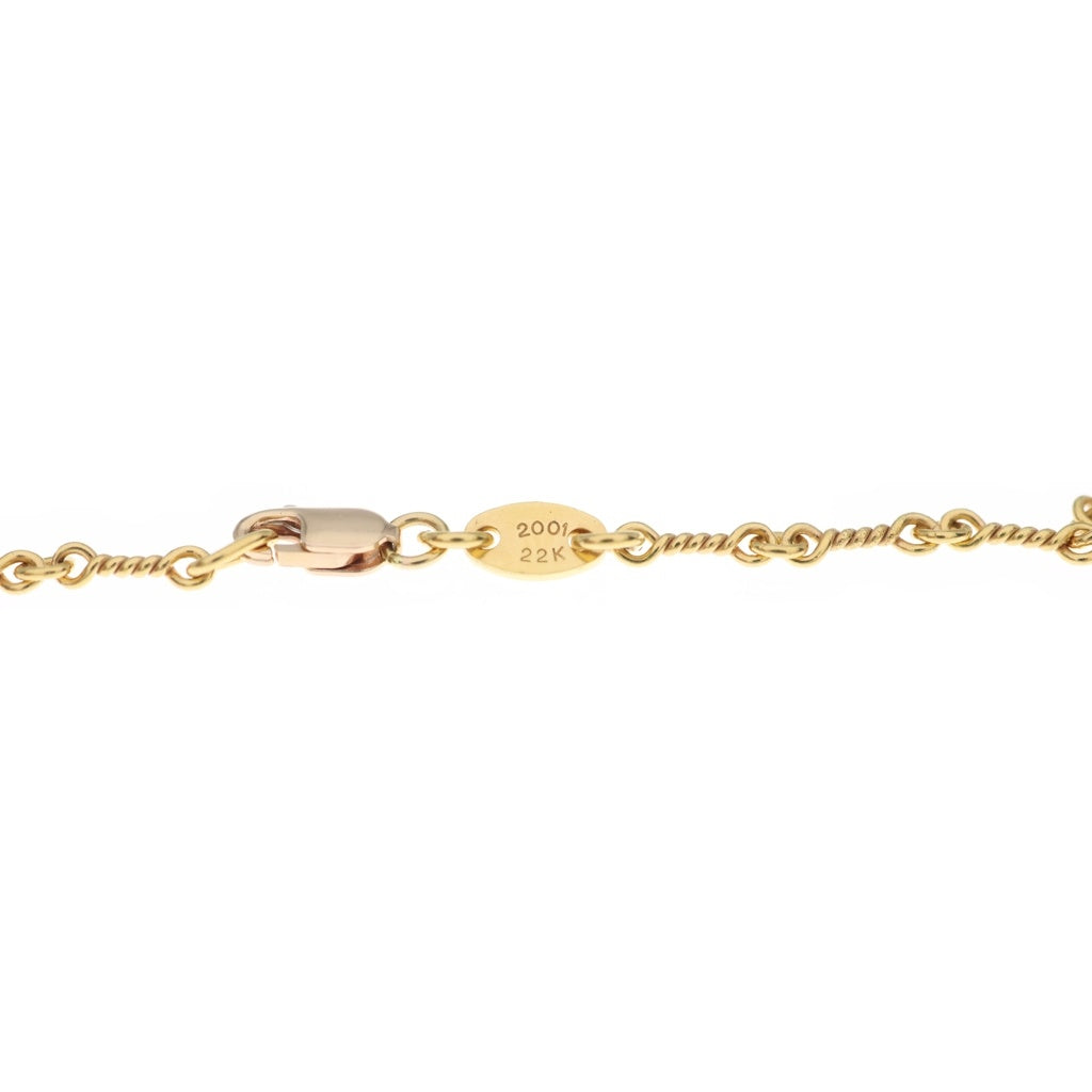 CHROME HEARTS(クロムハーツ) 22K NECKCHAIN T18 ツイストチェーンネックレス 18inch ゴールド BCA014