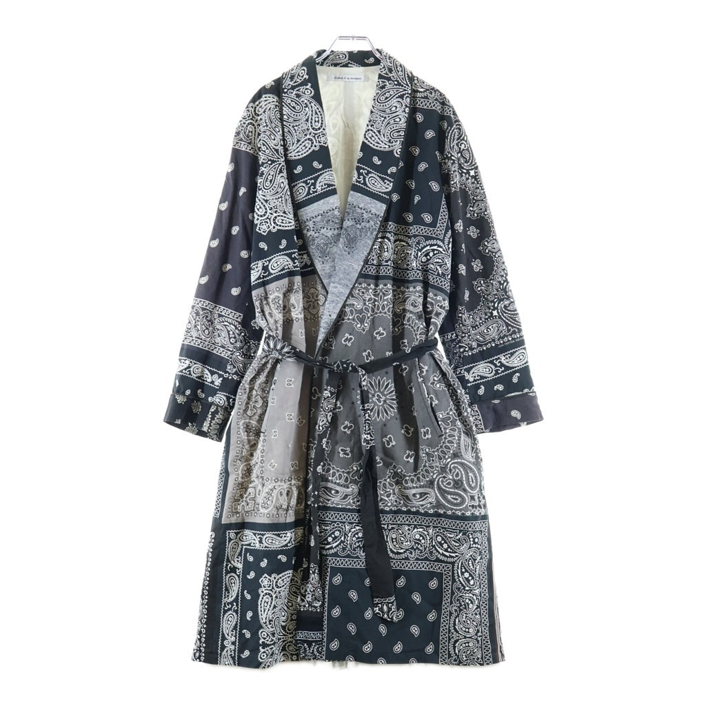 Children of the discordance(チルドレンオブザディスコーダンス) VINTAGE BANDANA PATCH WORK ROBE ヴィンテージバンダナ ワークローブ ペイズリー コート ブラック COTDCO-707