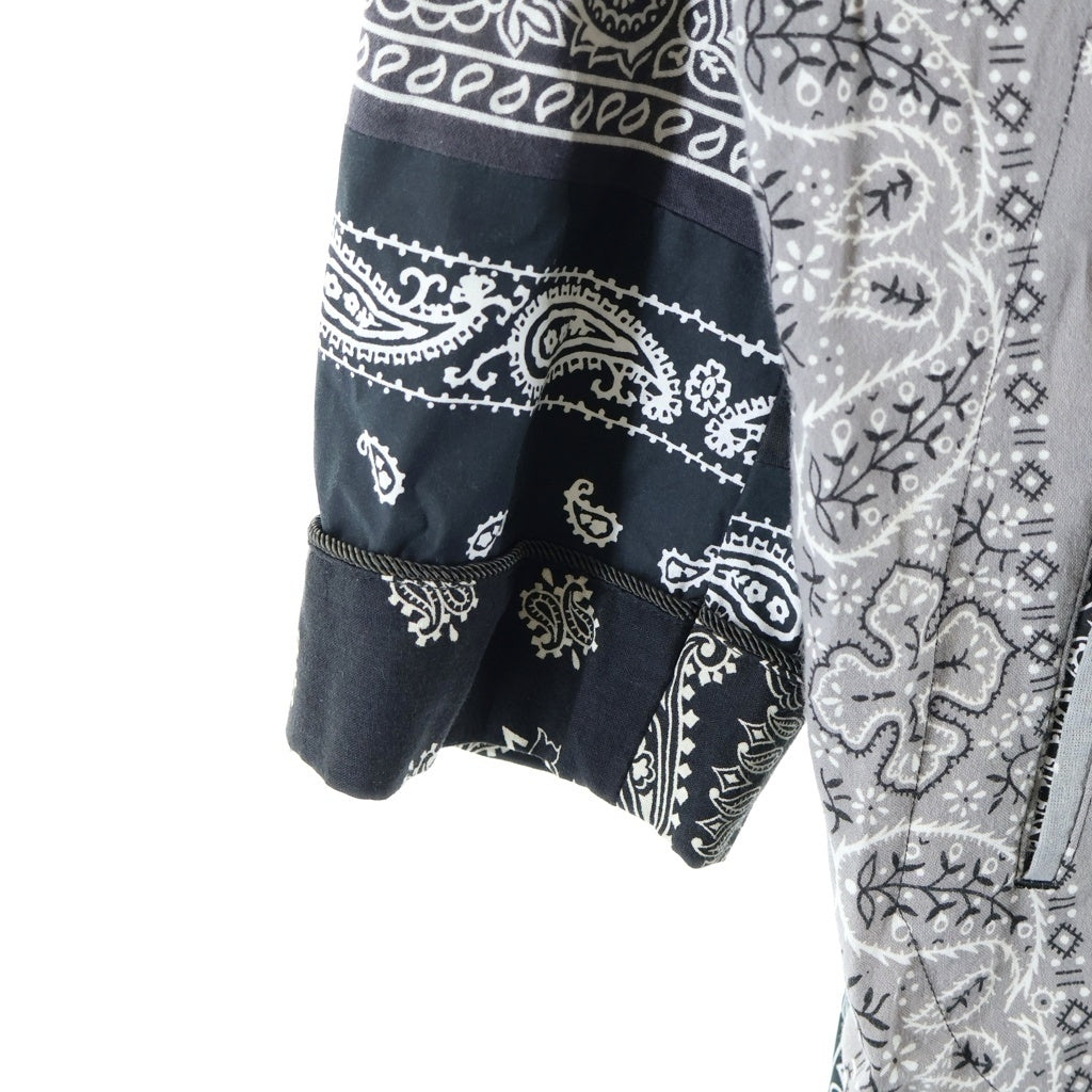 Children of the discordance(チルドレンオブザディスコーダンス) VINTAGE BANDANA PATCH WORK ROBE ヴィンテージバンダナ ワークローブ ペイズリー コート ブラック COTDCO-707