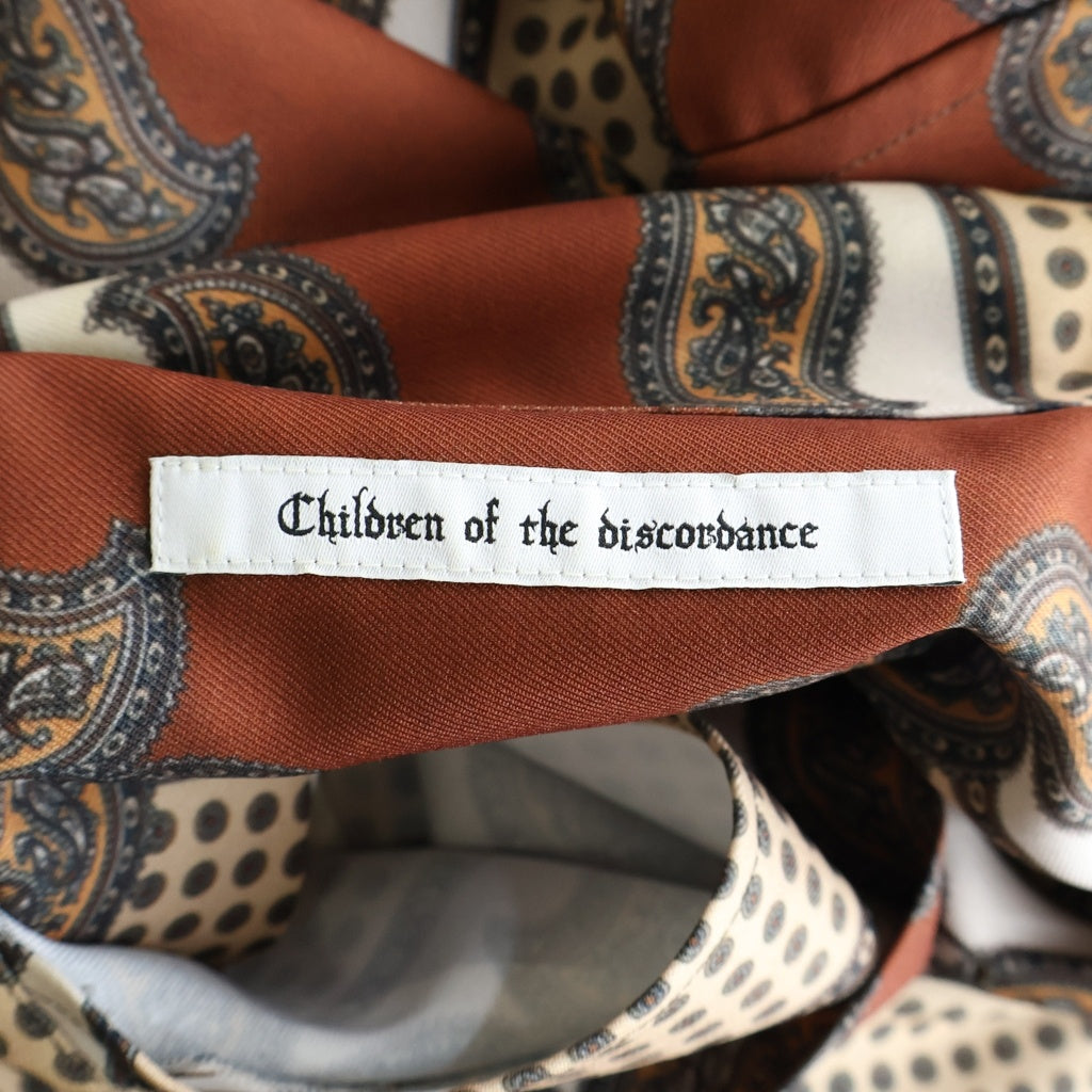 Children of the discordance(チルドレンオブザディスコーダンス) PERSONAL DATA PRINT SHIRT パーソナルデータプリント 総柄長袖シャツ ブラウン COTDSH-122D