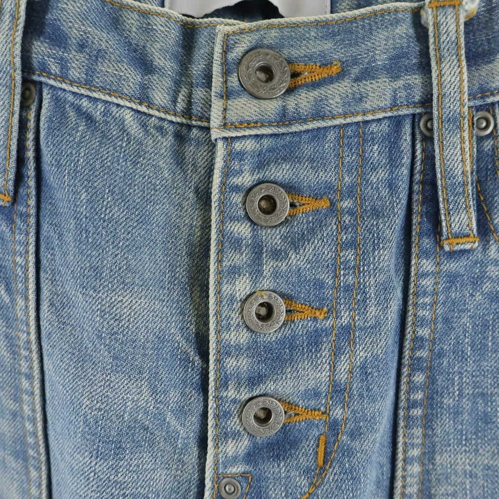SUGARHILL(シュガーヒル) 21SS Double Knee Bell Bottom ダブルニーベルボトム フレアデニムパンツ インディゴ 21SSPT04