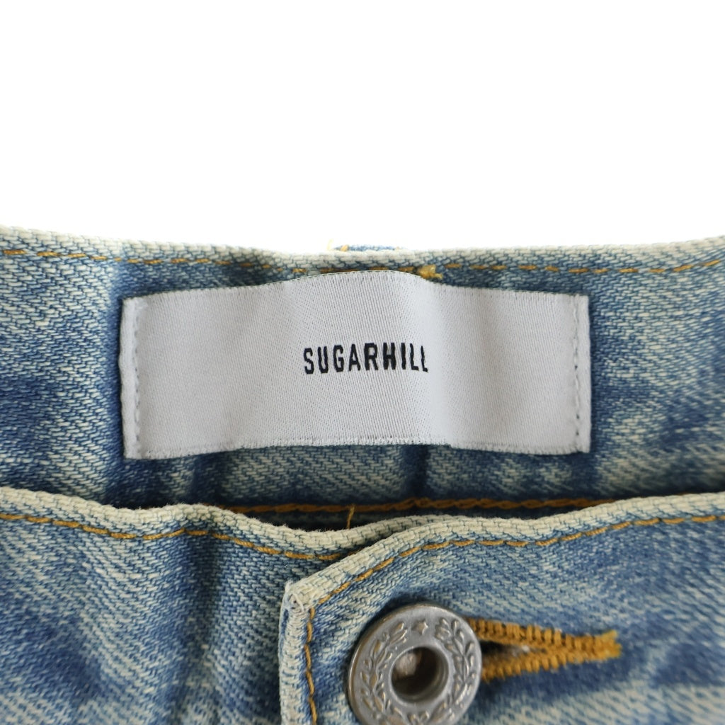 SUGARHILL(シュガーヒル) 21SS Double Knee Bell Bottom ダブルニーベルボトム フレアデニムパンツ インディゴ 21SSPT04