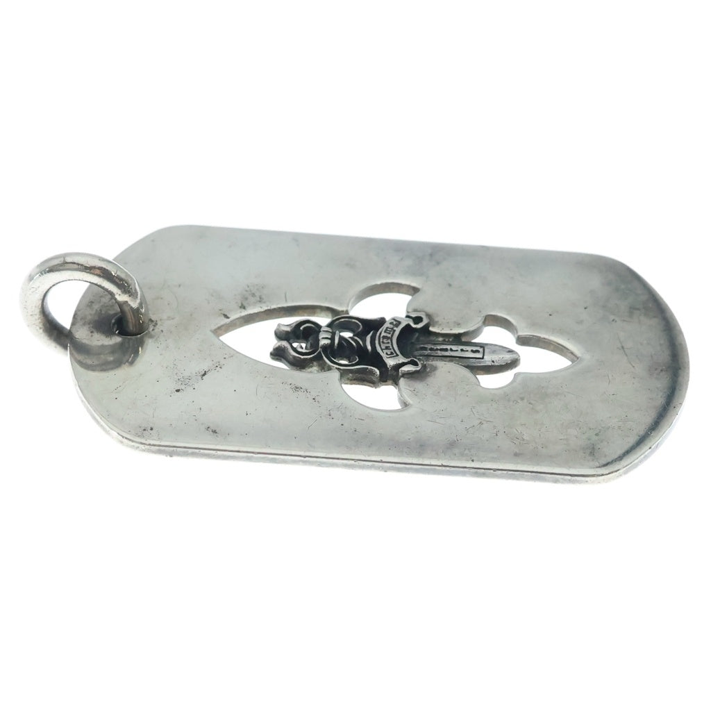 CHROME HEARTS(クロムハーツ) D TAG LRG FLE DAG フレアダガードッグタグ ネックレストップ シルバー