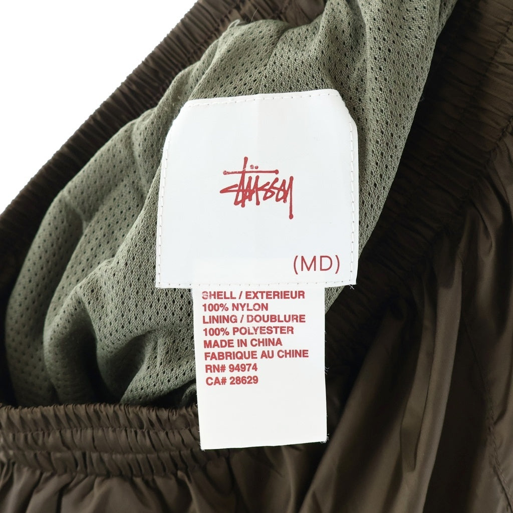 STUSSY(ステューシー) 00S OLD デッドストック ロゴプリント ナイロントラックパンツ ブラウン