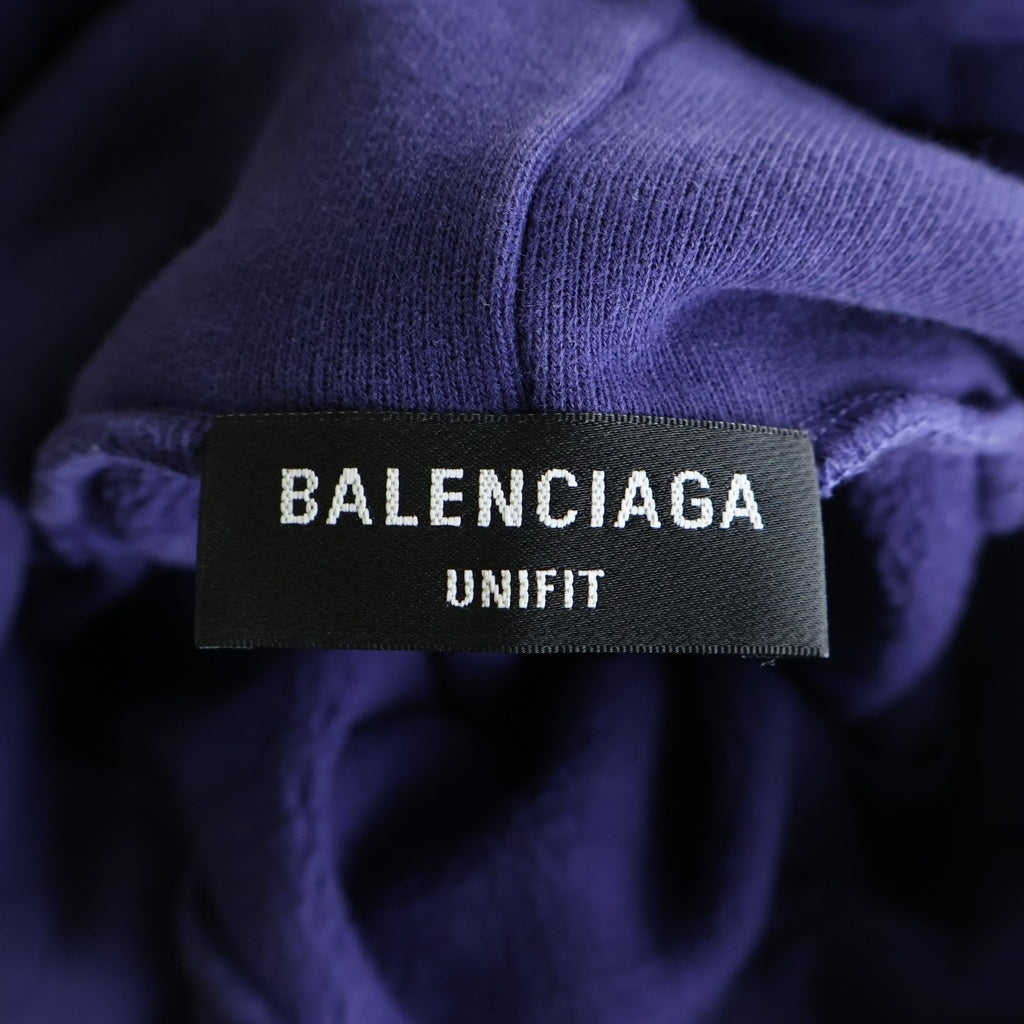 BALENCIAGA(バレンシアガ) Dry Cleaning Boxy Hoodie ドライクリーニング ボクシーフーディー プルオーバーパーカー ネイビー 661711 TKVF9