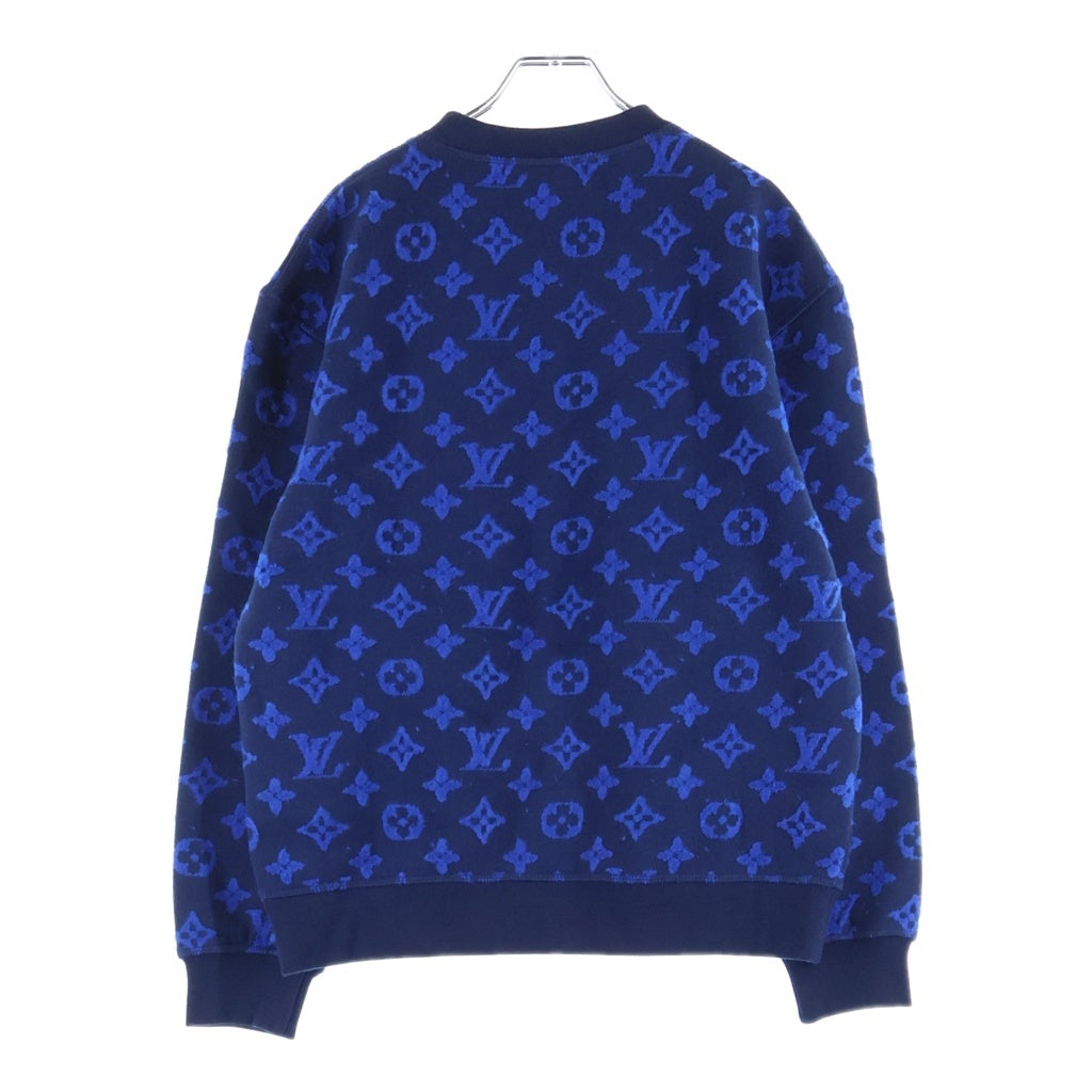 LOUIS VUITTON(ルイヴィトン) 19AW Monogram Jacquard CREW NECK モノグラムジャガードクルーネックスウェットトレーナー ブルー RM192M NPH HHY14W