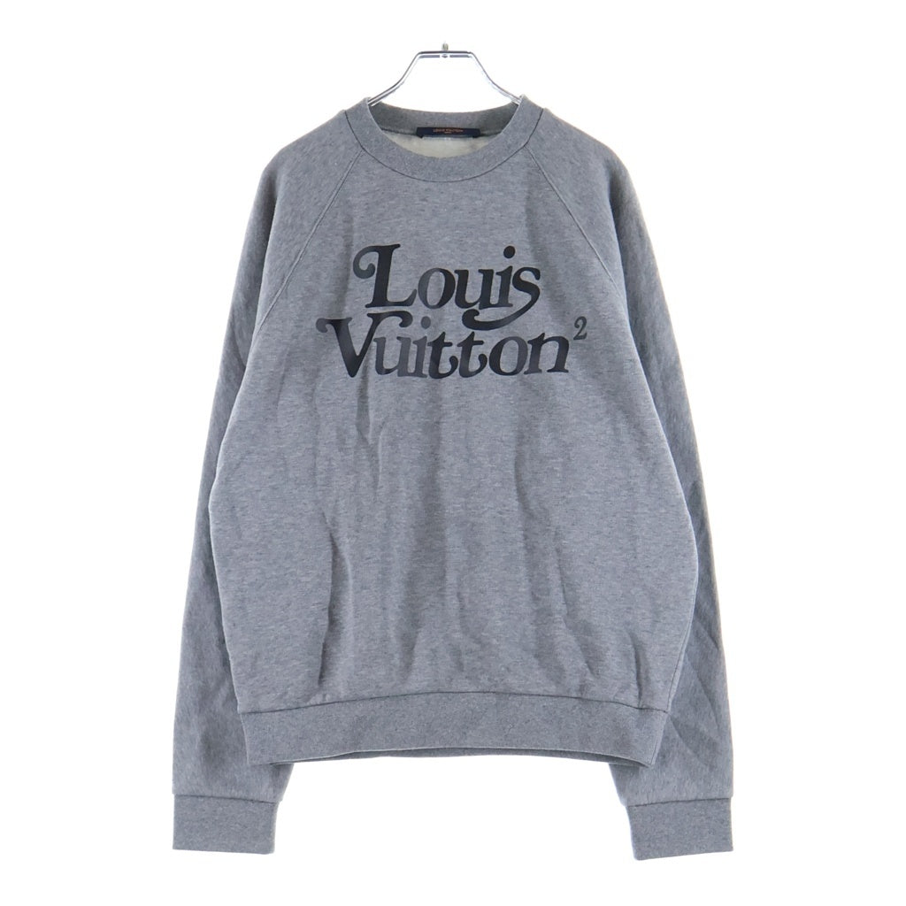 LOUIS VUITTON(ルイヴィトン) 20AW スクエアードロゴプリント クルーネックスウェットトレイナー グレー RM202M UYR HJY13W