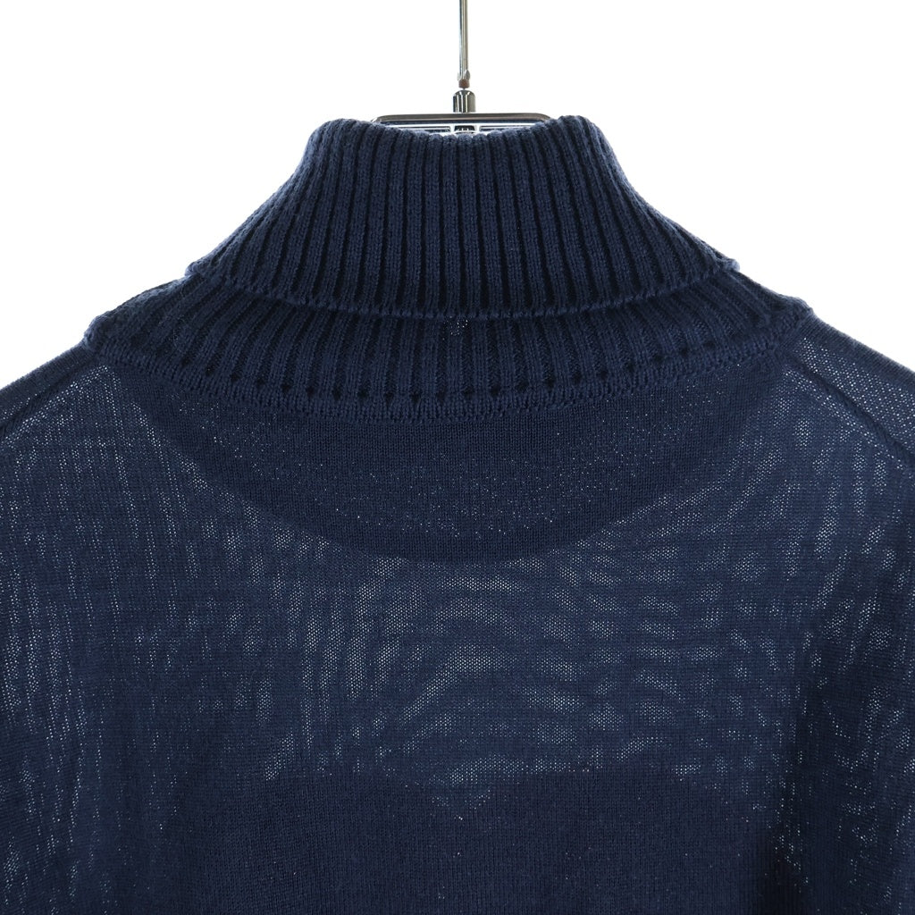LOUIS VUITTON(ルイヴィトン) 22SS ×NIGO インタルシアハート ロゴ ウール ハイネック ニット セーター ネイビー RM221M ZLL HMN05W