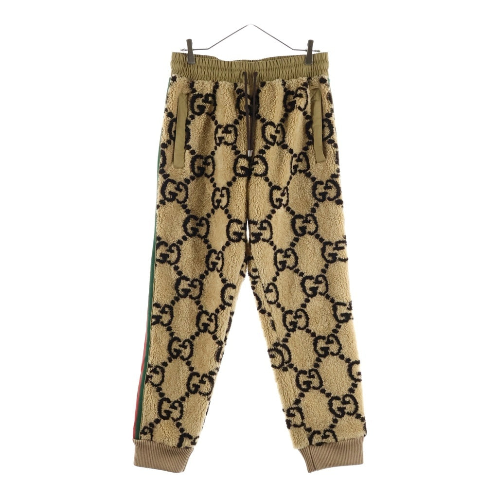 GUCCI(グッチ) GG Jacquard Track Bottoms GGジャカード ジョギング フリース ボア トラック パンツ ブラウン 715233 XJETP