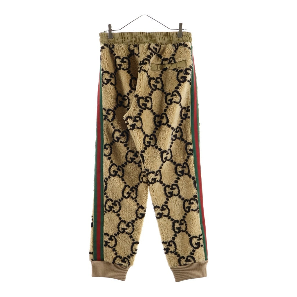 GUCCI(グッチ) GG Jacquard Track Bottoms GGジャカード ジョギング フリース ボア トラック パンツ ブラウン 715233 XJETP