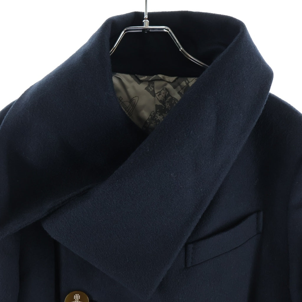 Vivienne Westwood MAN(ヴィヴィアンウエストウッドマン) 裏地ストーンヘンジ 4B 変形ウール コート ジャケット ブラック VM-MH-83818