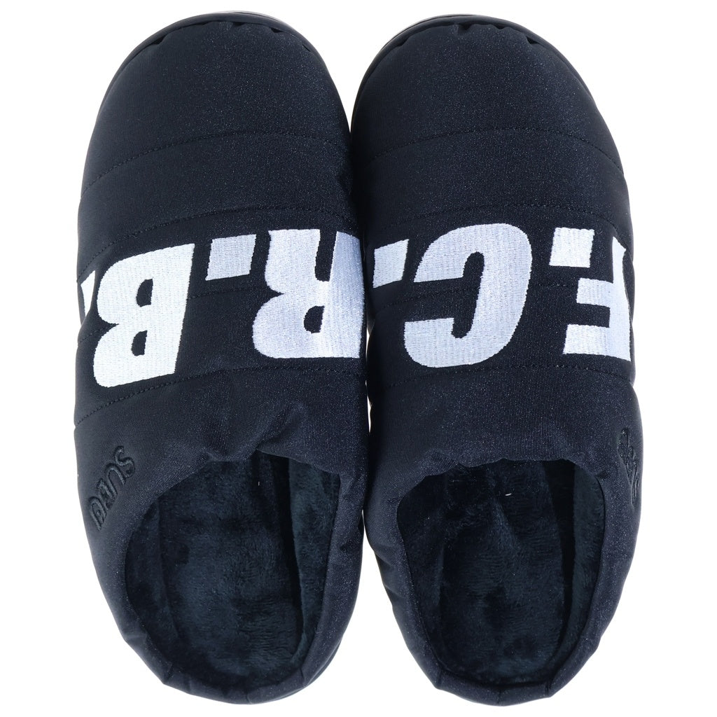 F.C.R.B./F.C.Real Bristol/FCRB(エフシーアールビー/エフシーレアルブリストル) 20AW ×SUBU SANDAL スブ ロゴ刺繍 ウインター パテッド ナイロン サンダル ブラック FCRB-202109