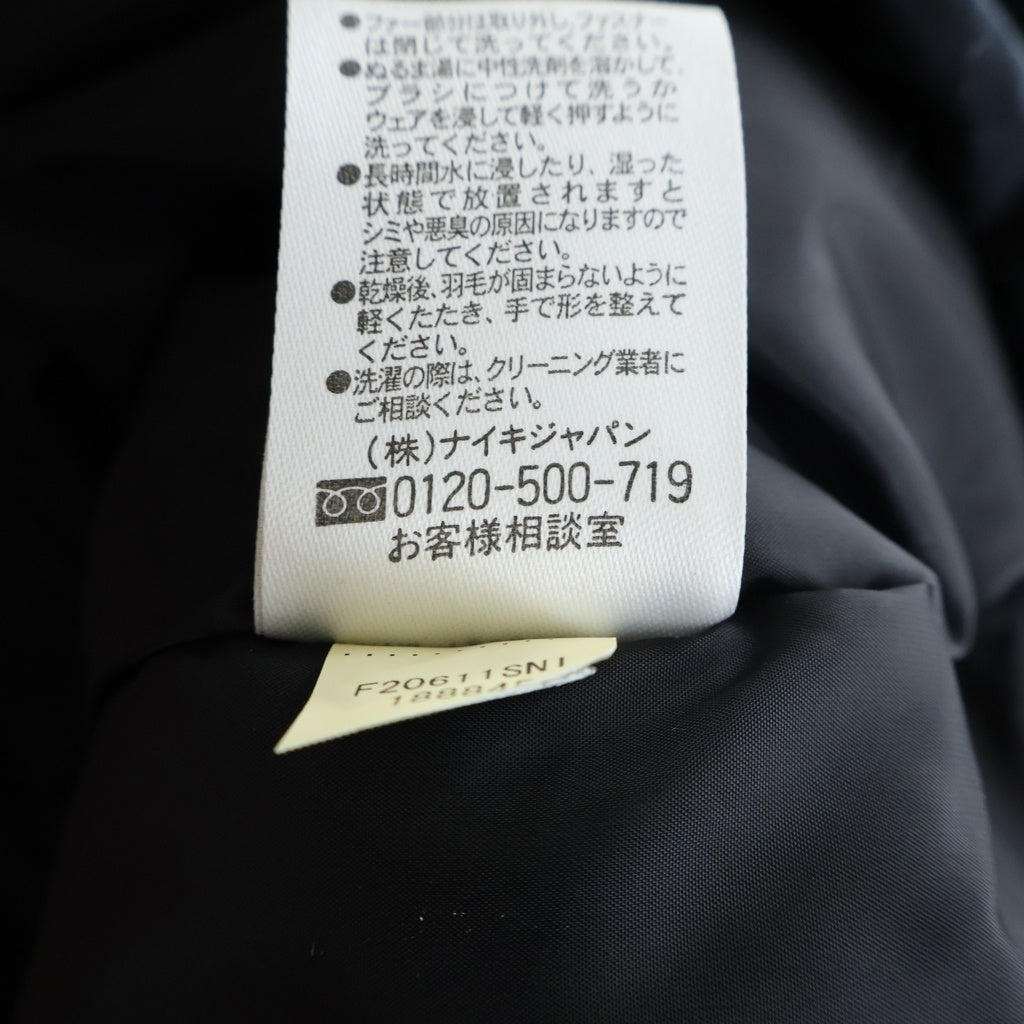 F.C.R.B./F.C.Real Bristol/FCRB(エフシーアールビー/エフシーレアルブリストル) × NIKE ファー付き ロゴ ダウンジャケット ブラック