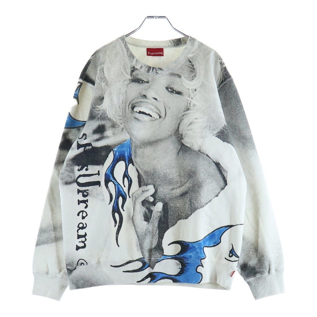 SUPREME(シュプリーム) 20SS Naomi Crewnecck ナオミ プリント クルーネック スウェットトレーナー グレー