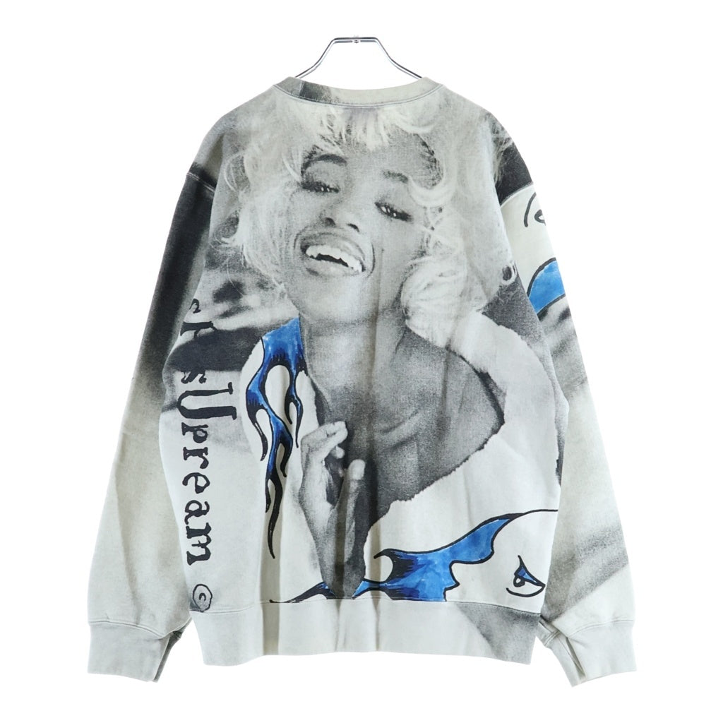 SUPREME(シュプリーム) 20SS Naomi Crewnecck ナオミ プリント クルーネック スウェットトレーナー グレー