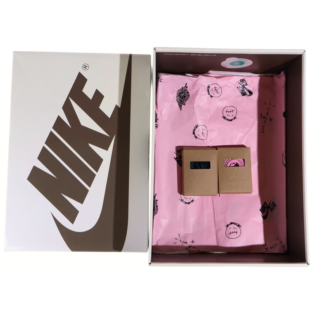 NIKE(ナイキ) ×TAVIS SCOTT AIR JORDAN1 LOW OG SP REVERSE OLIVE エアジョーダン1 リバースオリーブ ローカットスニーカー ホワイト/ブラック US9/27cm DM7866-200