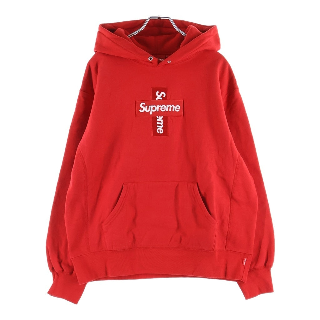 SUPREME(シュプリーム) 20AW Cross Box Logo Hooded Sweatshirt クロスボックスロゴ プルオーバースウェットパーカー レッド
