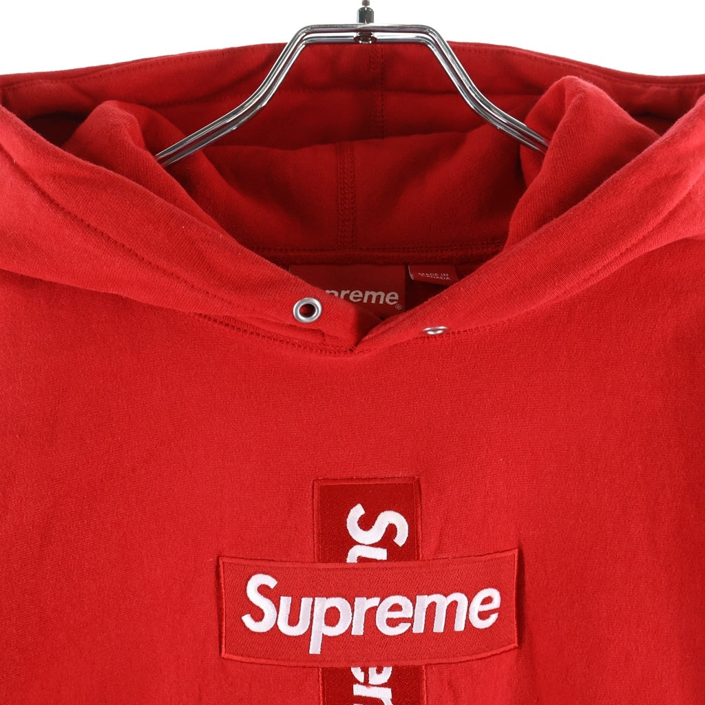 SUPREME(シュプリーム) 20AW Cross Box Logo Hooded Sweatshirt クロスボックスロゴ プルオーバースウェットパーカー レッド