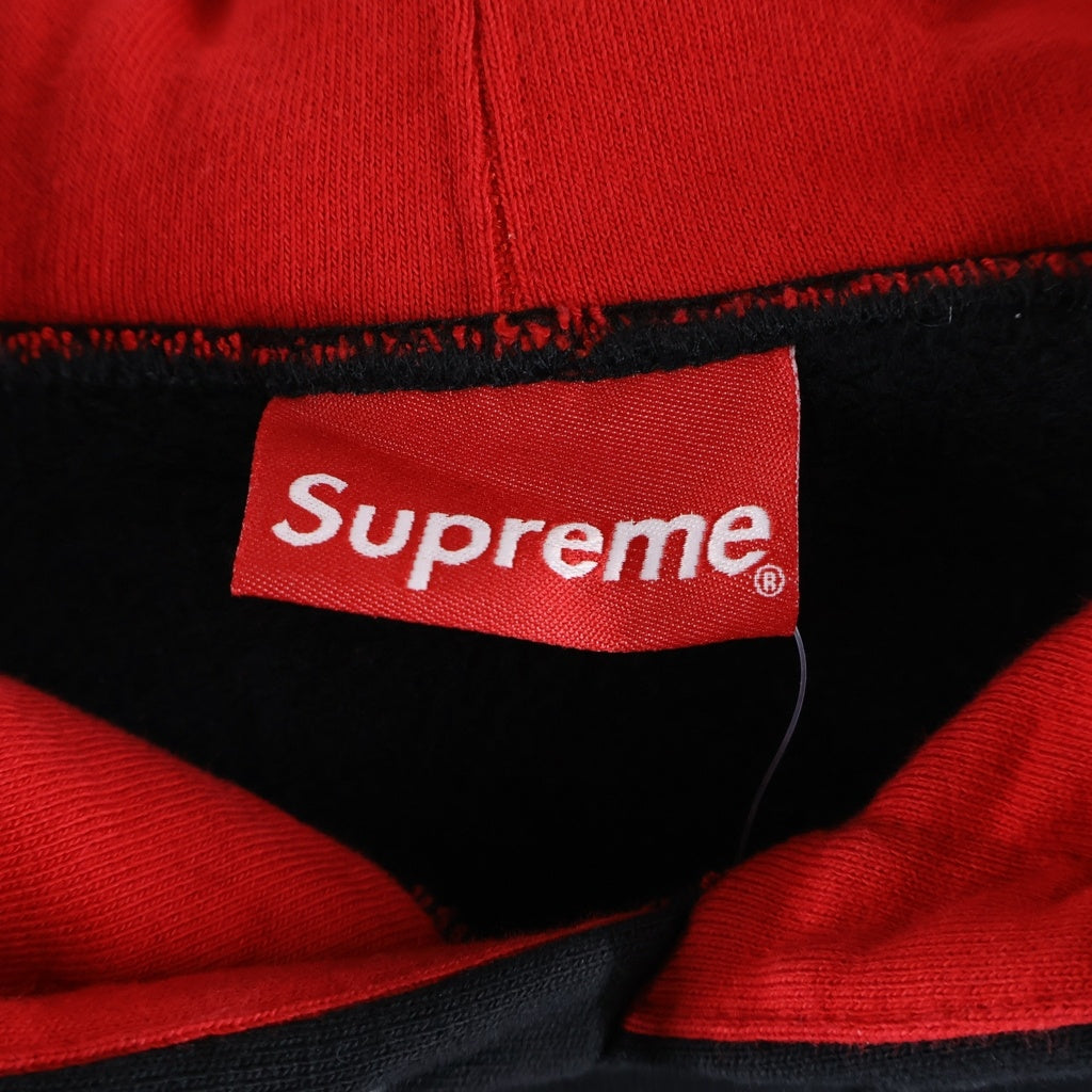 SUPREME(シュプリーム) 19SS Contrast Embroidered Hooded Sweatshirt コントラスト エムブロイダード フーデッド スウェットシャツ ブラック