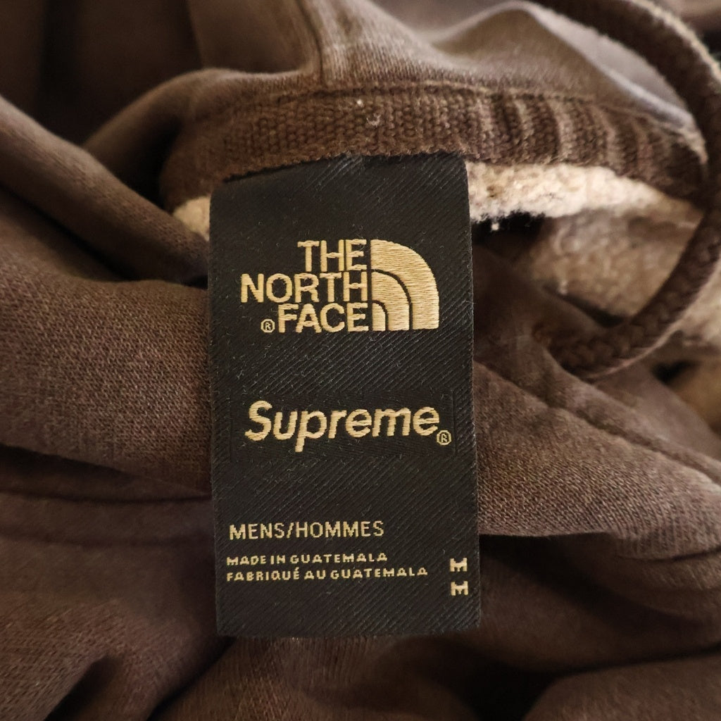 SUPREME(シュプリーム) 22AW ×THE NORTH FACE Pigment Printed Hooded Sweatshirt ザノースフェイス ピグメント プリンティド フーディー スウェットシャツ ブラウン NF0A82SLICT