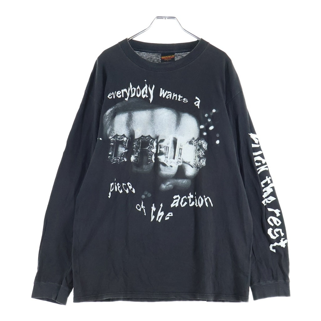 VINTAGE(ヴィンテージ) Motley Crue Everybody Wants a Piece of the Action フロントプリント 長袖Tシャツ ブラック