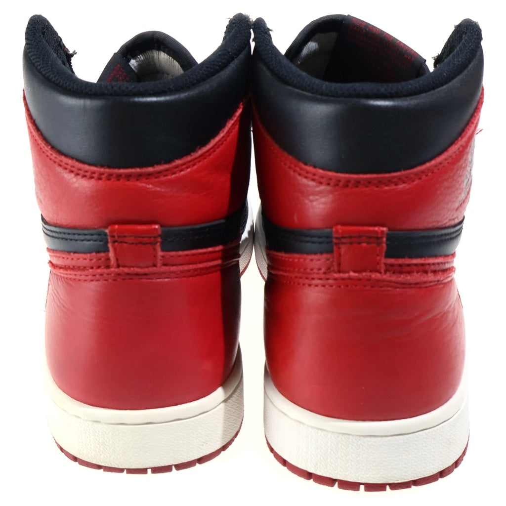 NIKE(ナイキ) AIR JORDAN 1 RETRO HIGH OG BRED BANNED 555088-001 エアジョーダン1 レトロ ブレッド バンド ハイカットスニーカー ブラック/レッド US8.5/26.5cm