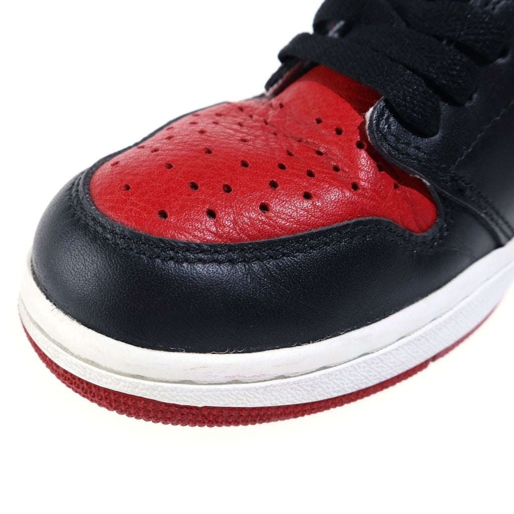 NIKE(ナイキ) AIR JORDAN 1 RETRO HIGH OG BRED BANNED 555088-001 エアジョーダン1 レトロ ブレッド バンド ハイカットスニーカー ブラック/レッド US8.5/26.5cm