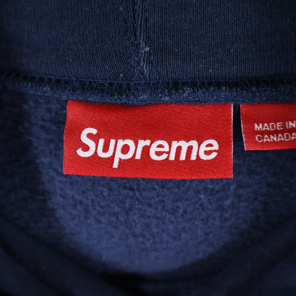 SUPREME(シュプリーム) 25AW Small Box Hooded Sweatshirt スモールボックスロゴ刺繍 プルオーバー スウェットパーカー フーディー ネイビー