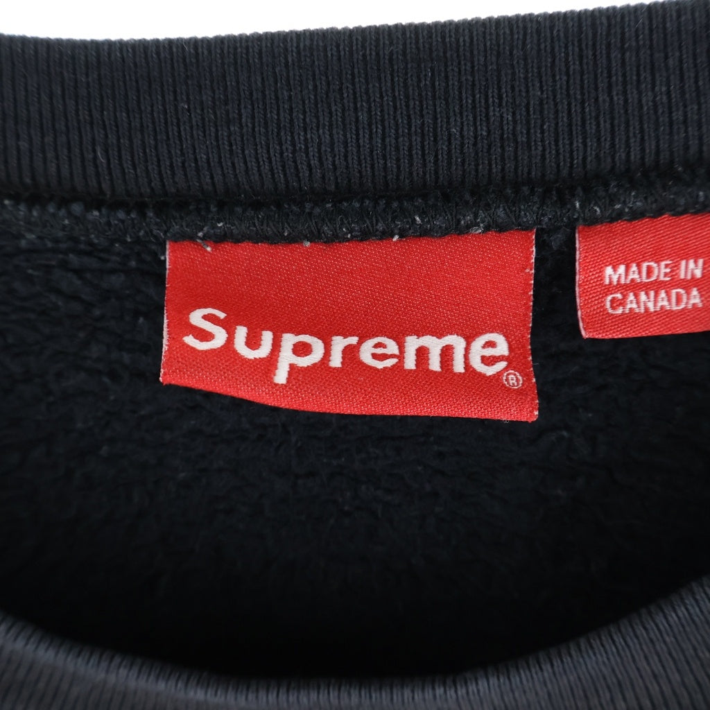 SUPREME(シュプリーム) 22AW Small Box Crewneck Charcoal スモールボックスロゴクルーネックスウェットトレーナー ブラック