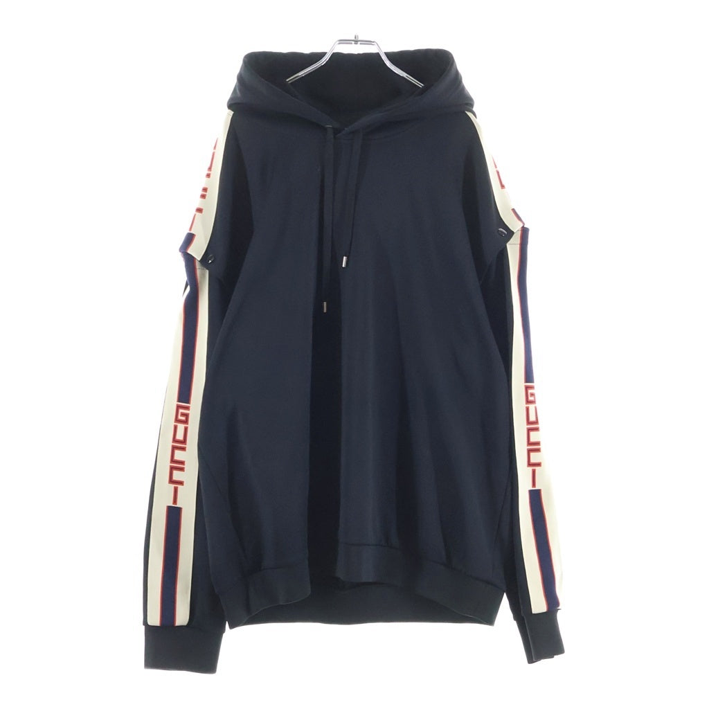 GUCCI(グッチ) テクニカルジャージー アームチェンジ スウェットパーカー ブラック 475354 X5U11