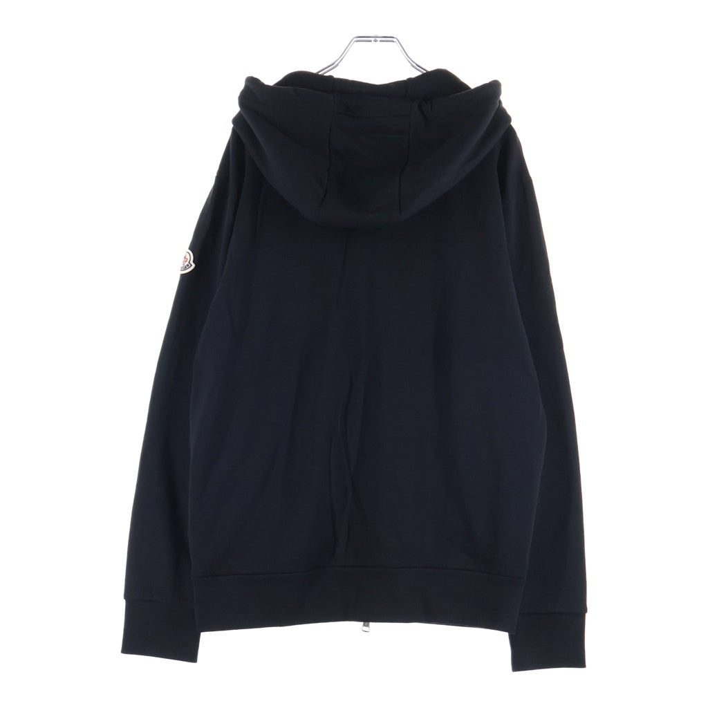 MONCLER(モンクレール) FELPA APERTA COIN ZIP ワッペン ロゴ ジップアップ フーディーパーカー ブラック K20918G00072