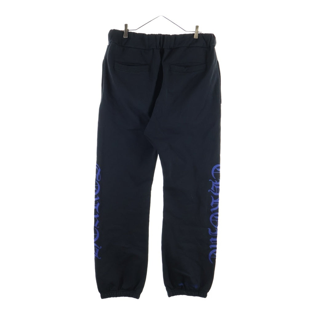 CHROME HEARTS(クロムハーツ) SWTSHRT PANTS フロントスクロールラベル サイドロゴ プリント スウェットパンツ ブラック/ブルー