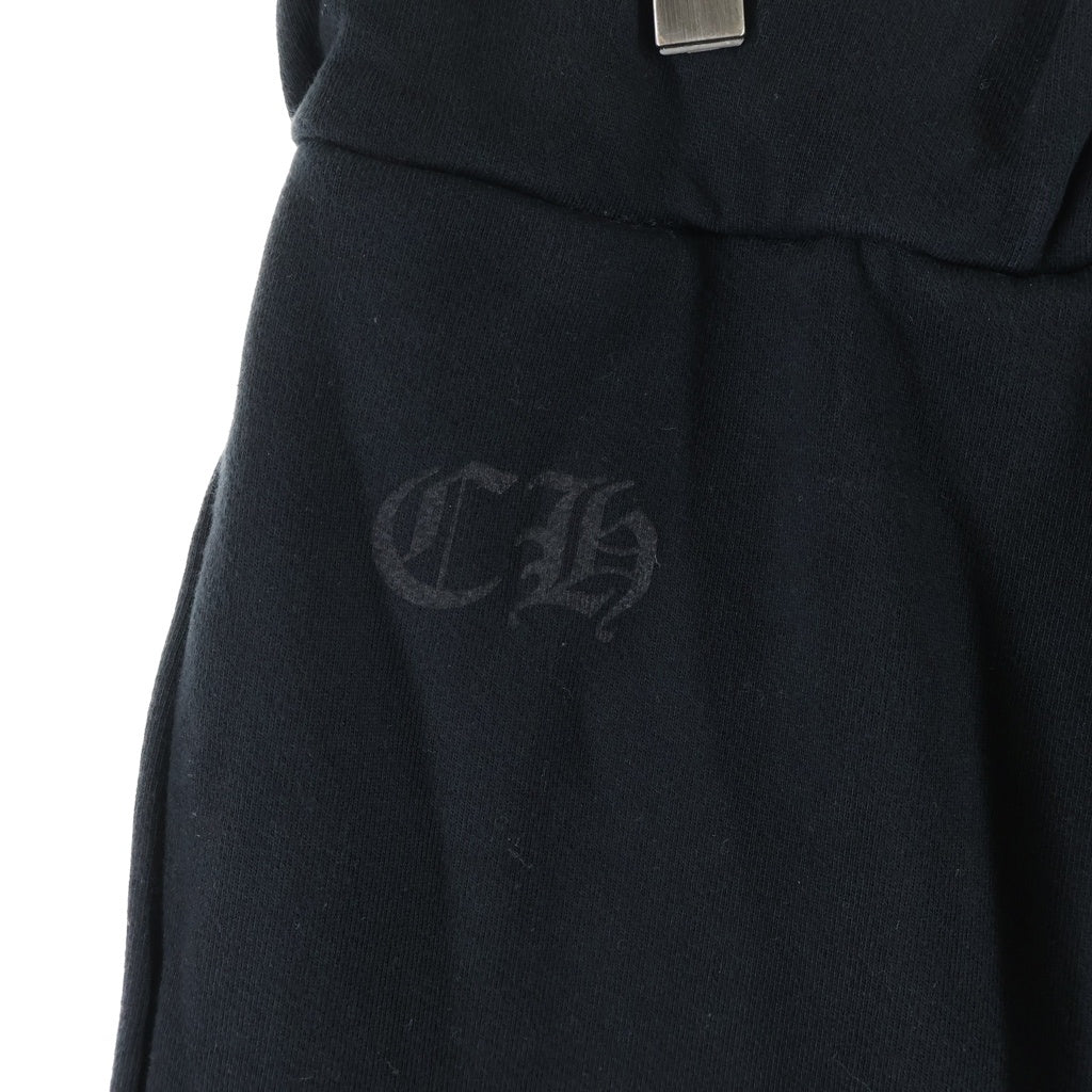 CHROME HEARTS(クロムハーツ) SWTSHRT PANTS フロントスクロールラベル サイドロゴ プリント スウェットパンツ ブラック/ブルー