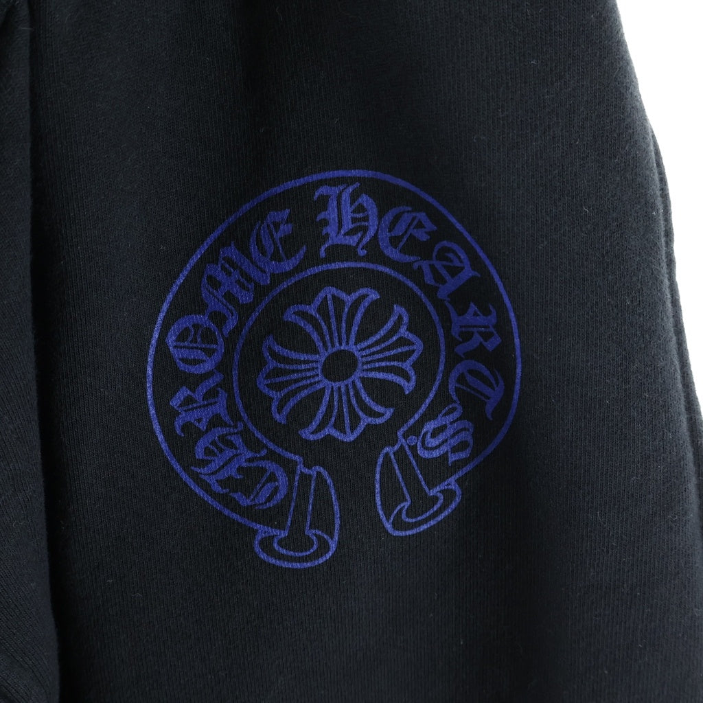 CHROME HEARTS(クロムハーツ) SWTSHRT PANTS フロントスクロールラベル サイドロゴ プリント スウェットパンツ ブラック/ブルー