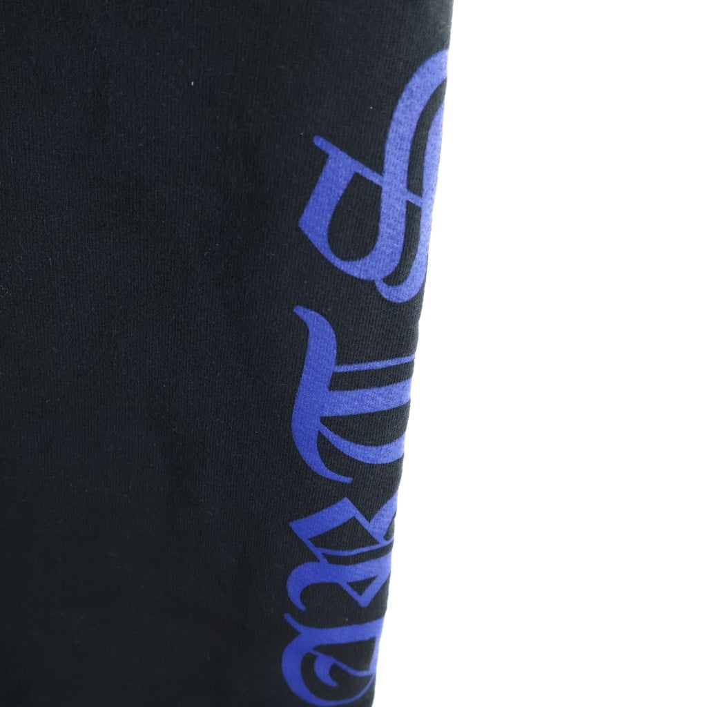 CHROME HEARTS(クロムハーツ) SWTSHRT PANTS フロントスクロールラベル サイドロゴ プリント スウェットパンツ ブラック/ブルー