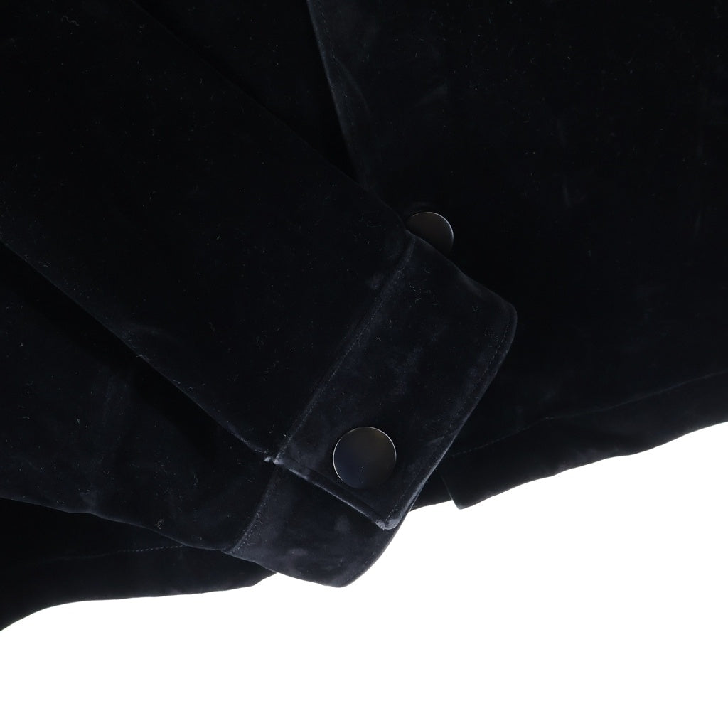 PRADA(プラダ) 23SS ヴェルベットシャツジャケット ブラック SC657 S231 12HO