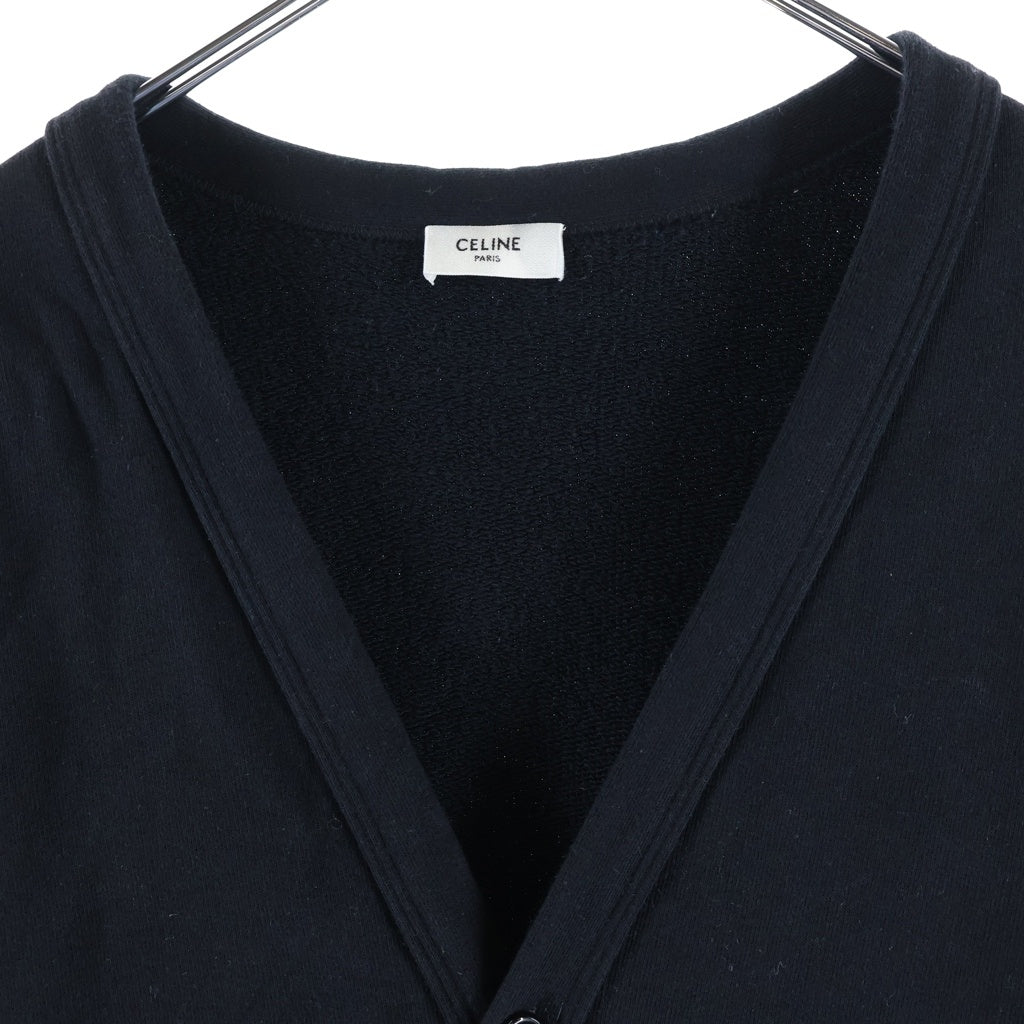 CELINE(セリーヌ) 22SS バックロゴプリント スウェット オーバーサイズ カーディガン ブラック 2Y672345F