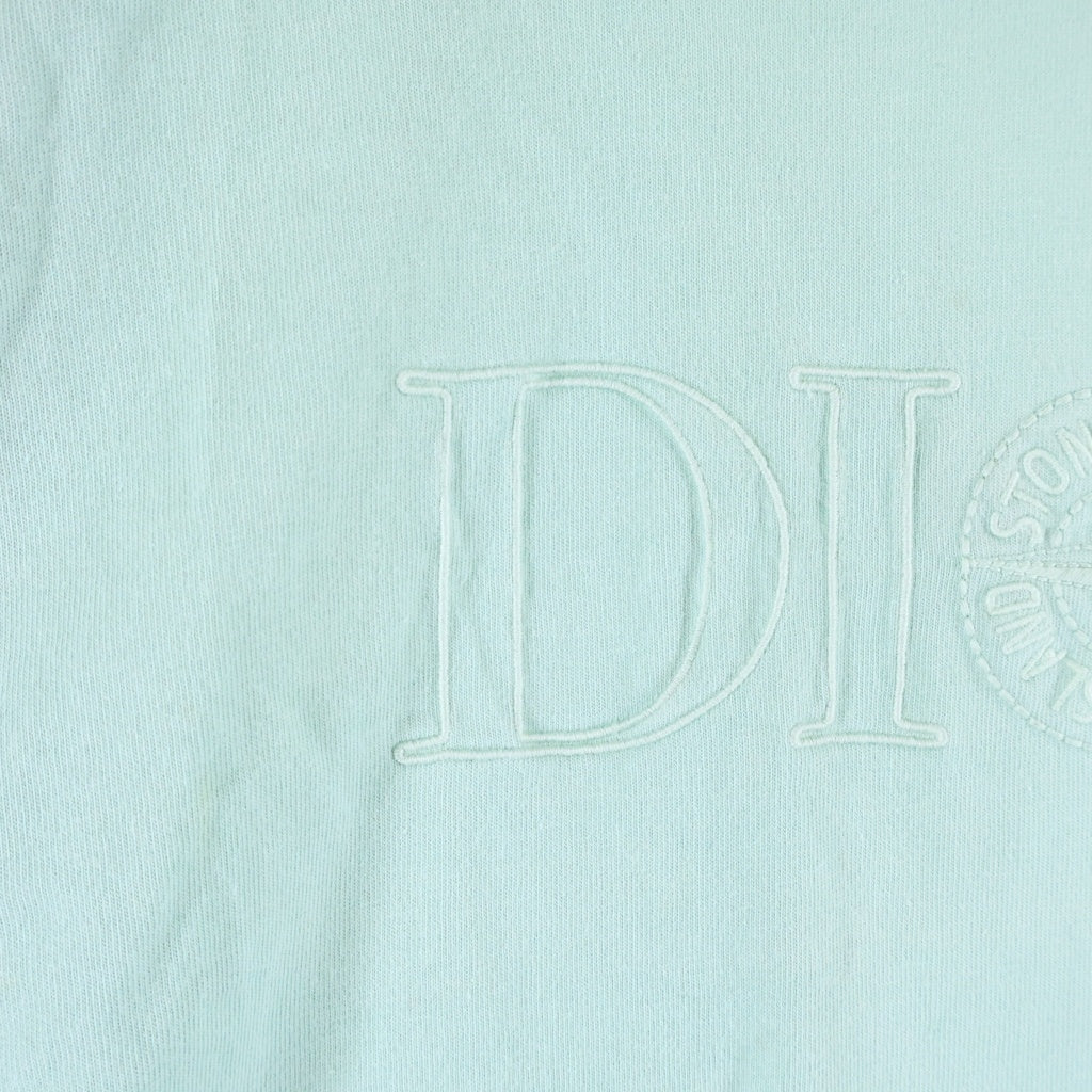 Christian Dior(クリスチャンディオール) 24AW ×STONE ISLAND ストーンアイランド ロゴ クルーネック 半袖Tシャツ カットソー ブルー 493J638A0554