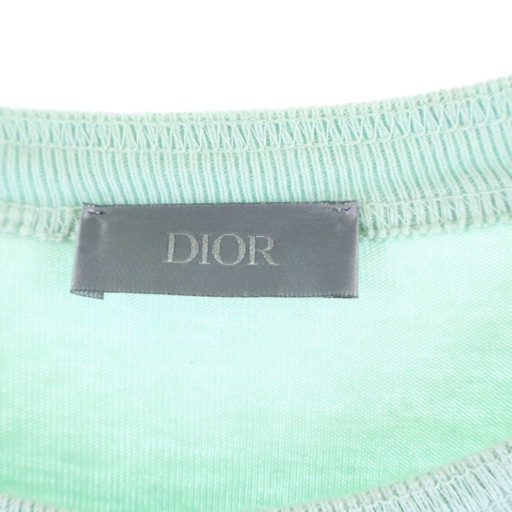 Christian Dior(クリスチャンディオール) 24AW ×STONE ISLAND ストーンアイランド ロゴ クルーネック 半袖Tシャツ カットソー ブルー 493J638A0554