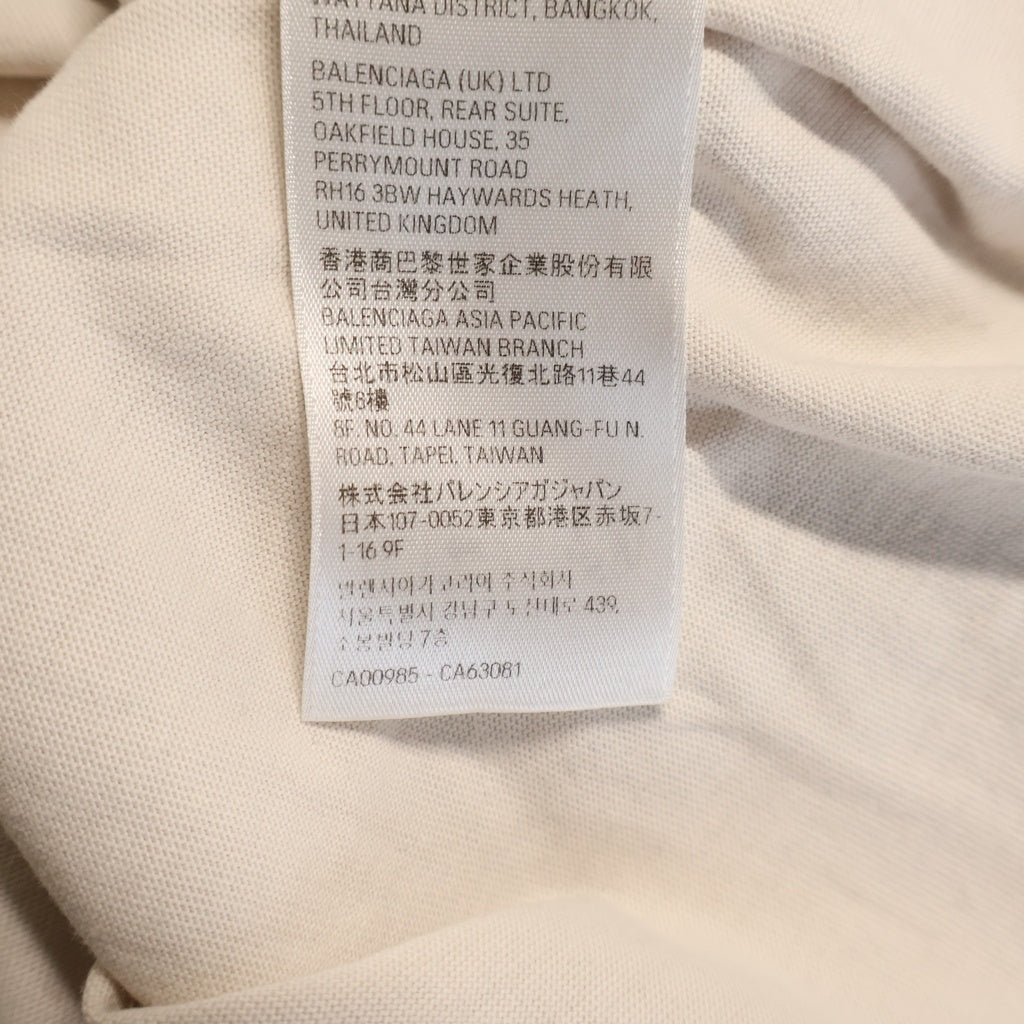 BALENCIAGA(バレンシアガ) 24SS STENCIL TYPE TQVA3 ステンシルタイプ ダメージ加工半袖Tシャツ ホワイト 764235