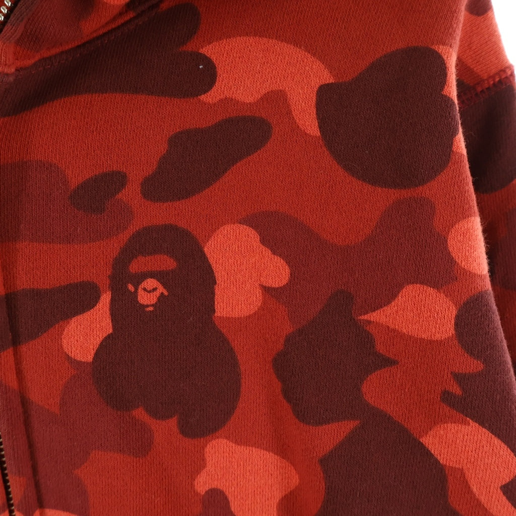 A BATHING APE(アベイシングエイプ) COLOR CAMO TIGER FULL HOODIE カラーカモ タイガーフルジップパーカー ジップアップフーディー レッド 001ZPG301006X