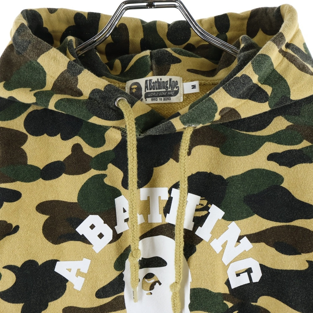 A BATHING APE(アベイシングエイプ) 1st CAMO COLLEGE PULLOVER HOODIE 1stカモ コラージュ プルオーバーフーディー パーカー ベージュ 001PPE751023X
