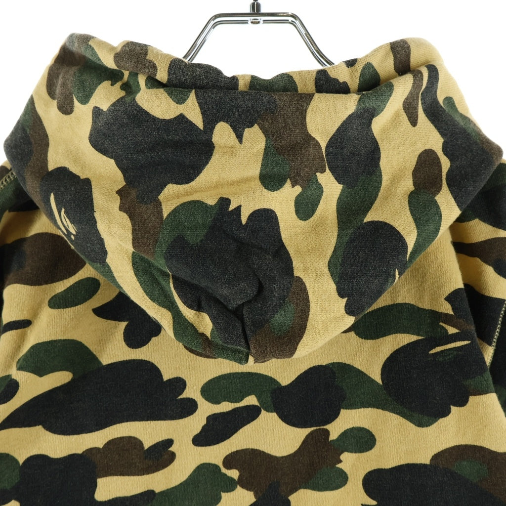 A BATHING APE(アベイシングエイプ) 1st CAMO COLLEGE PULLOVER HOODIE 1stカモ コラージュ プルオーバーフーディー パーカー ベージュ 001PPE751023X